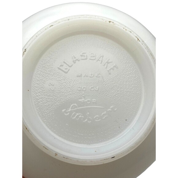 Vintage Glasbake Mixer Bowl White Milk Glass Mixing Bowl Sunbeam J 2258 12 - Picture 2 of 3